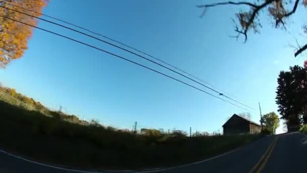 POV sürüş pennsylvania backroad — Stok video