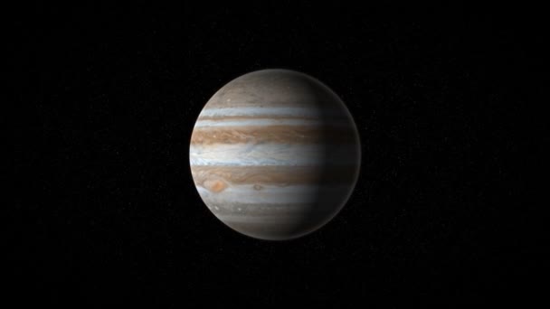 Jupiter in de ruimte. — Stockvideo