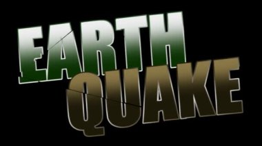 deprem Başlık anahtar. luma mat ile.