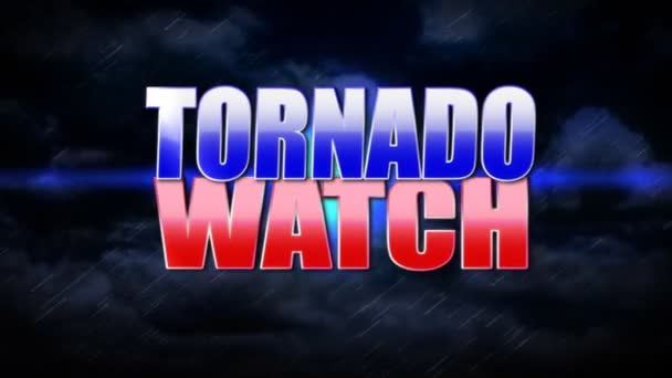 Tornado placa de título del reloj . — Vídeo de stock