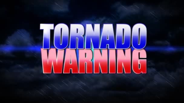Tornado orologio targa titolo . — Video Stock