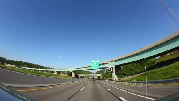 Traveling on I-376 towards Pittsburgh. — Stock Video