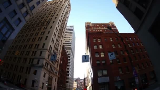 Guidare nel centro di Pittsburgh, PA . — Video Stock