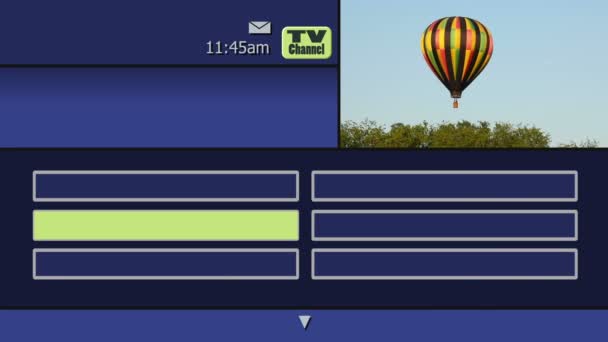 Simulation eines interaktiven Fernsehers auf dem Bildschirm — Stockvideo