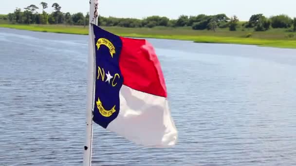La bandiera della Carolina del Nord . — Video Stock