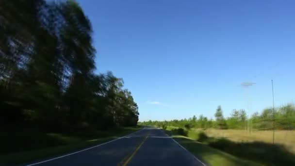 Time lapse conduite sur les routes de campagne de Caroline du Nord .