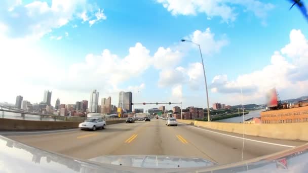 Rijden in pittsburgh, pa. — Stockvideo