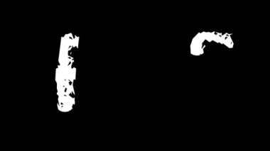 alfabe bir kara tahta-type font üzerinde bulunmakta. küçük harf ve üst dahil