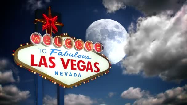 Welkom in Las Vegas — Stockvideo