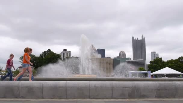 The Point Pittsburgh Fountain — Stock Video