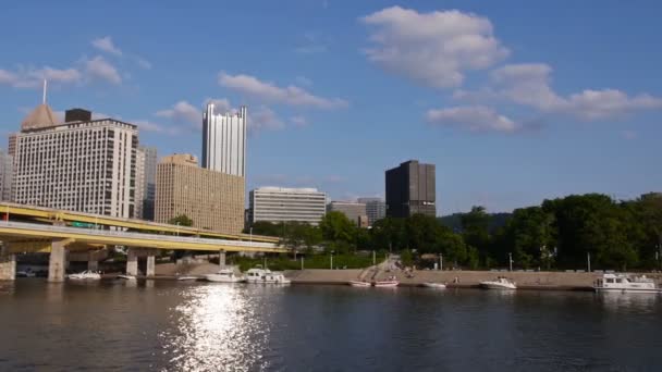 Skyline von Pittsburgh — Stockvideo