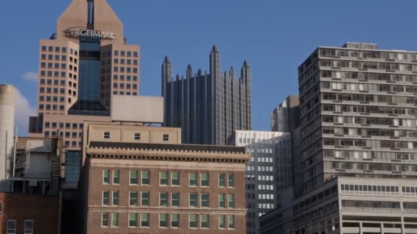 Skyline de la ciudad de Pittsburgh — Vídeos de Stock