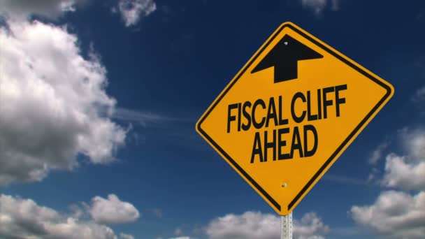 Finanspolitiska klippan — Stockvideo