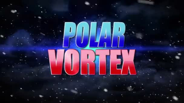 Polar Vortex Graphic — Stok video
