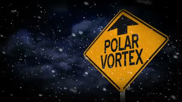 Polar virvel grafik — Stockvideo