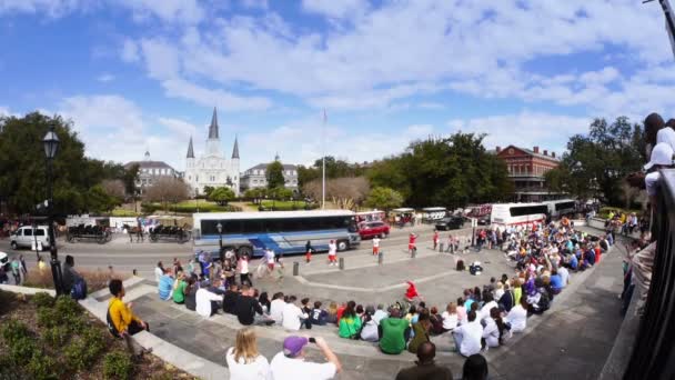 Espectáculo de rua de Nova orleans — Vídeo de Stock