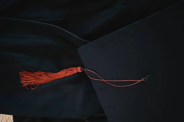 close up graduation cap and tassle graduation cap during commencement university degree