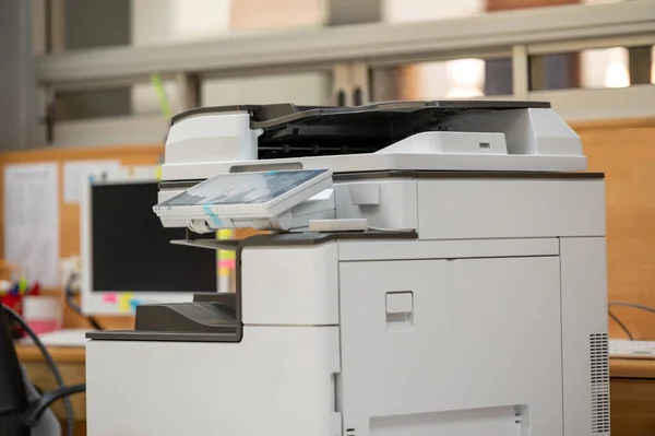 Photocopieur Imprimante Gros Plan Machine Copier Polyvalente Pour Numériser Copier — Photo