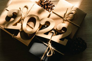 Mutlu yıllar 2022 Tatil geçmişi ve afişi.