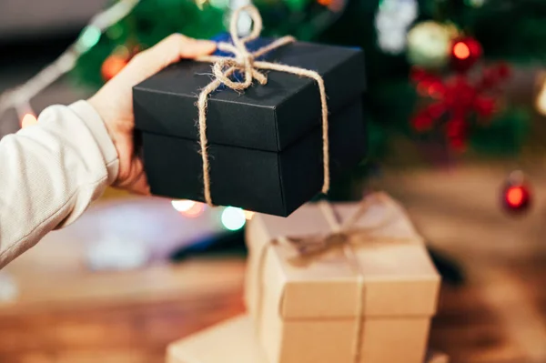 Gift Box Christmas Newyear Holiday Background — Stock Photo, Image