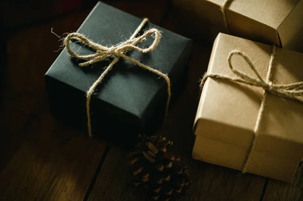 Boîte Cadeau Pour Noël Nouvel Fond Vacances — Photo