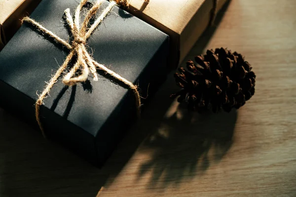 Boîte Cadeau Pour Noël Nouvel Fond Vacances — Photo