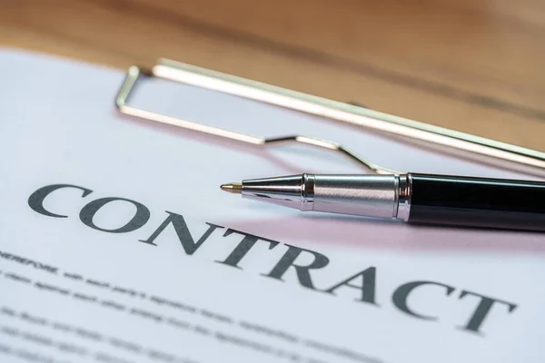 Pen Smartphone Signature Contract Paperwork Background — Stock Photo, Image