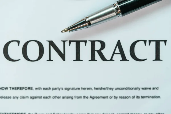 Pen Smartphone Signature Contract Paperwork Background — ストック写真