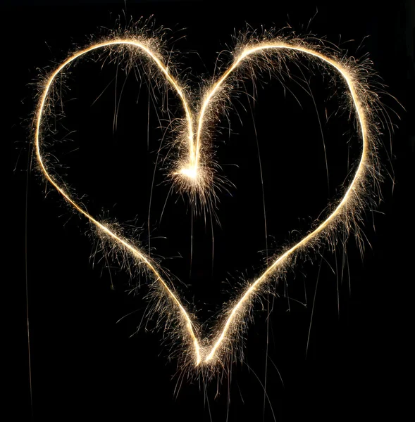 Heart from Bengal lights — Stock Photo, Image