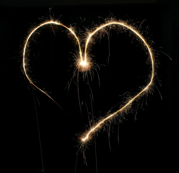 Heart from Bengal lights — Stock Photo, Image