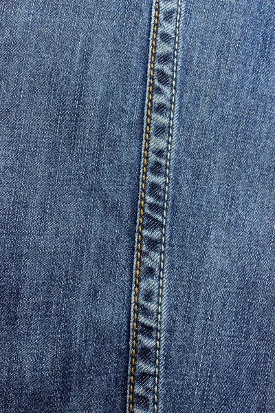 Seam on a jeans fabric