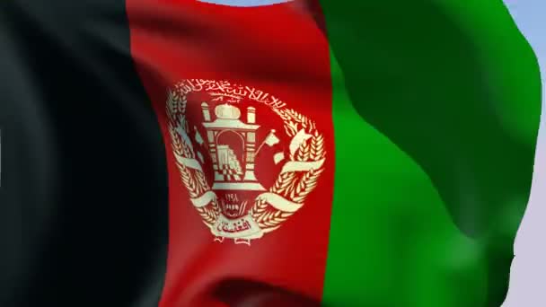 Vlag van afghanistan — Stockvideo