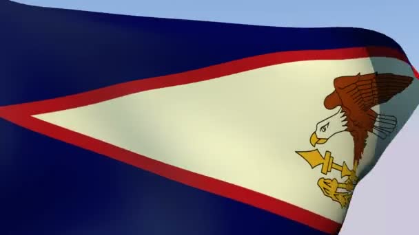 Флаг Американского Самоа — стоковое видео