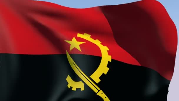 Vlag van angola — Stockvideo