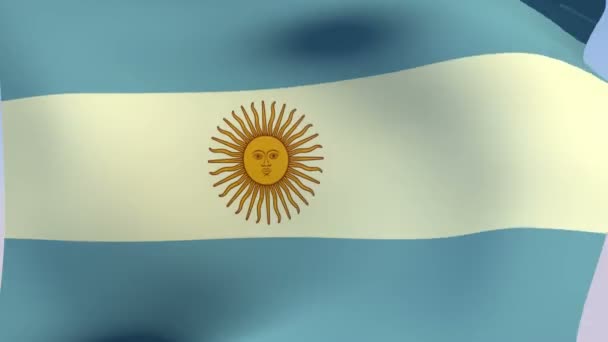 Argentinas flagg — Stockvideo