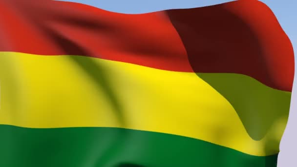 Plurinational állam Bolívia zászlaja — Stock videók