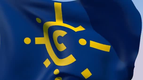 Bandera del Tratado de Libre Comercio de Europa Central (CEFTA) ) — Vídeos de Stock