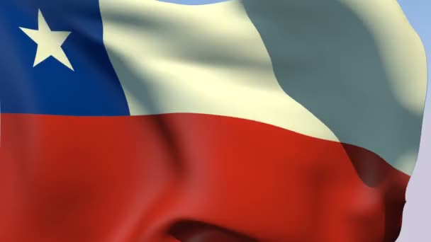 Bandeira da República do Chile — Vídeo de Stock