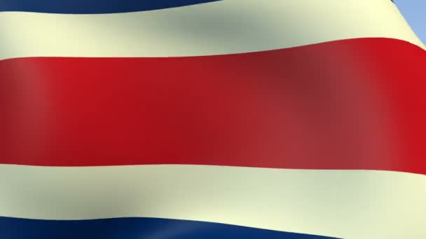 Vlag van de Republiek costa rica — Stockvideo