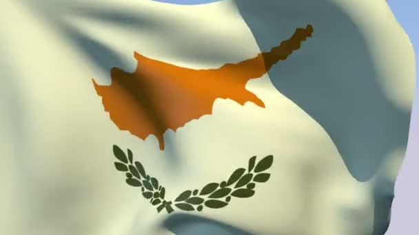 Flagge der Republik Zypern — Stockvideo