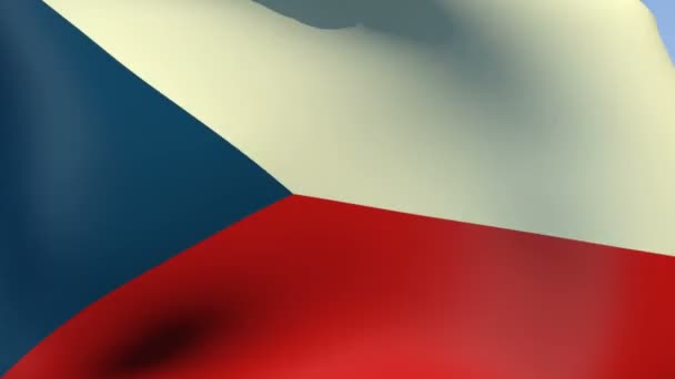 Flagge der Tschechischen Republik — Stockvideo