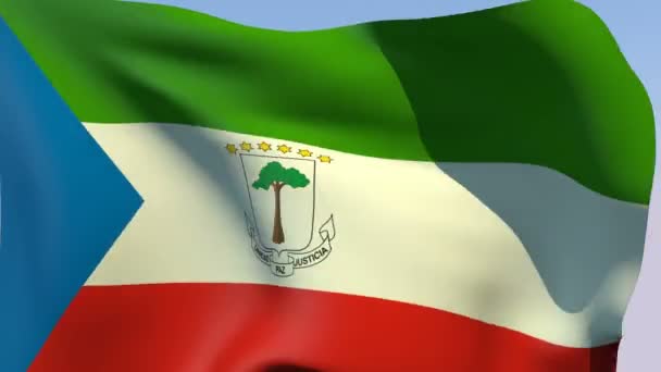 Flag of Equatorial Guinea — Stock Video