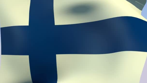 Bandera de Finlandia — Vídeos de Stock