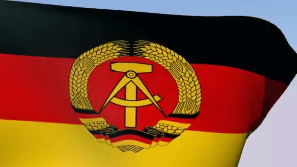 Bandiera della Repubblica democratica tedesca (RDT) ) — Video Stock