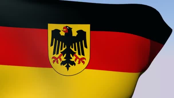 Almanya federal Cumhuriyeti bayrağı — Stok video