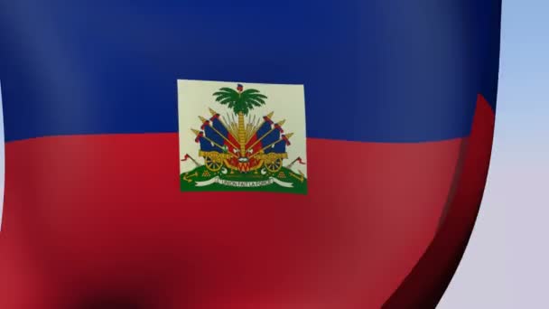 Bandiera di Haiti — Video Stock