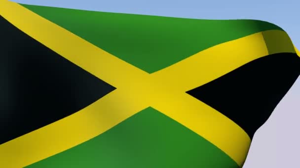 Bandera de Jamaica — Vídeos de Stock