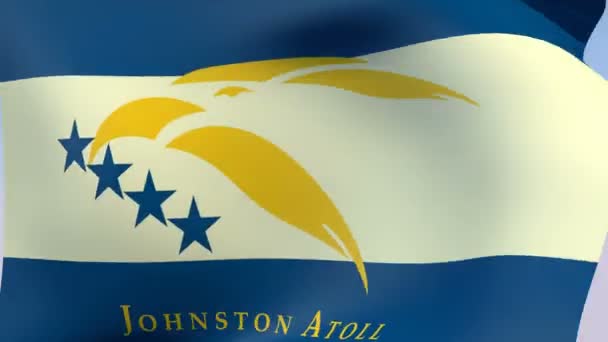 Bandeira de Johnston Atoll (não oficial ) — Vídeo de Stock