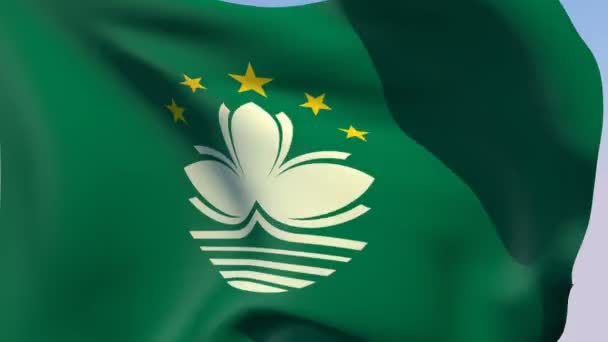 Bandeira de macau — Vídeo de Stock