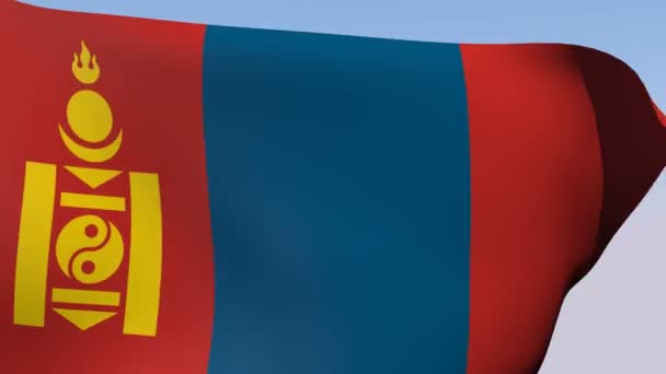 Flag of Mongolia — Stock Video